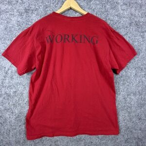 Oklama Kendrick Lamar Working T Shirt Men Large Red Crew Neck Graphic Print